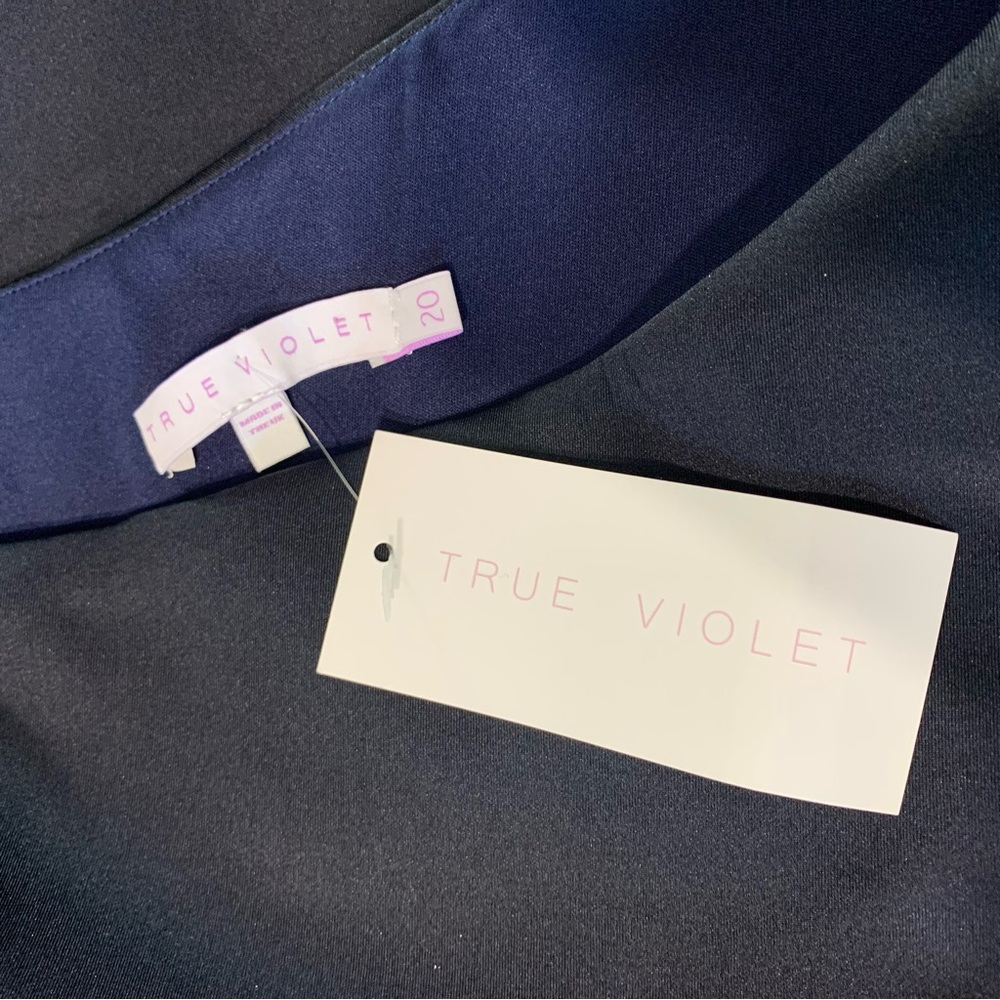 TRUE VIOLET by ASOS Navy One-Shoulder Dress - Picture 6 of 6